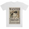 One Piece Luffy Wanted T-Shirt Blanc À Manches Courtes Kids Tee