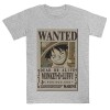 One Piece Luffy Wanted T-Shirt Blanc À Manches Courtes Kids Tee