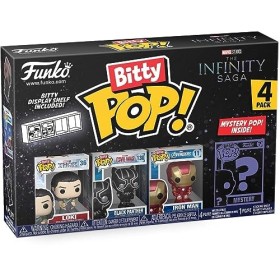 Funko Bitty Pop! Marvel - Thor - Loki, Black Panther, Iron Man VII et Une Mini-Figurine Mystère en Surprise - 2.2 Cm - Marv