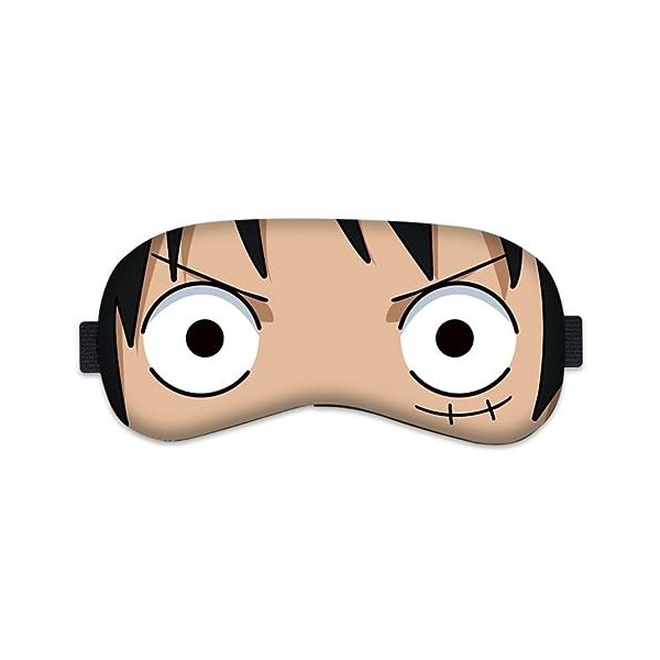 Masque de sommeil occultant One Piece Luffy Anime pour homme et femme, doux et confortable, adapté pour les voyages, les paus