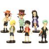 One Doll Figurines, 6PCS One Figurine PVC Personnages Danime Gâteau Toppers Mini Luffy Personnages Figure Pour Fêtes à Thème