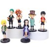 One Doll Figurines, 6PCS One Figurine PVC Personnages Danime Gâteau Toppers Mini Luffy Personnages Figure Pour Fêtes à Thème