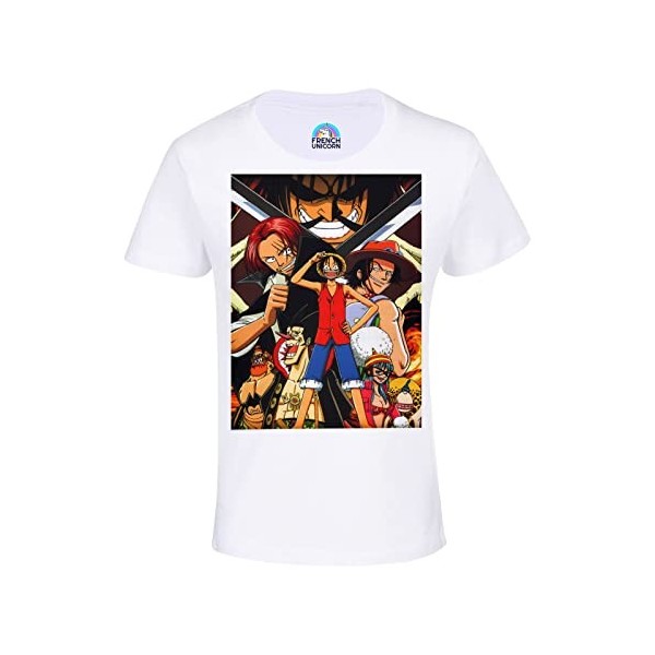 T-Shirt Enfant Mixte Luffy Shank Ace Gold Roger One Piece Manga