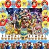 One Piece Décoration Anniversaire UZSXHJ 33pcs s dAnniversaire Fournitures Ballons Gâteau Drapeau Crâne Carte Ballon Pour Ga