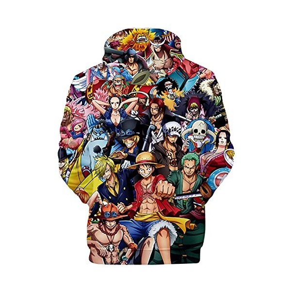 YIMIAO Enfants Impression en 3D Sweat à Capuche One Piece Pull Japonais Animé Manches Longues Hoodie Luffy Ace Pullover Garço
