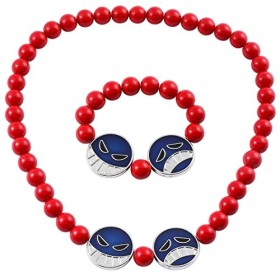 BSNRDX Animé Accessoires de Pendentif 2 PCS One Piece Barbe Blanche Firefist Ace Animation Collier Bracelet Ensemble danneau