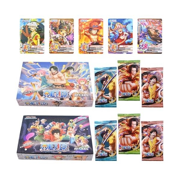 CBOSNF 180pcs Carte à Collection One Piece Game Carte Entertainment Cards Game One Piece Anime Cards Athletic Cards Animation