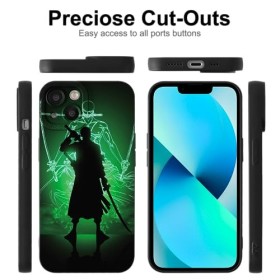 4 Pièces Coque pour Samsung Galaxy A14 5G 6.8 pouces, Animé One Piece Luffy Zoro Gear 5 Sun God Nika avec Protection Caméra E
