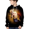 YIMIAO Enfants Sweat à Capuche One Piece Impression en 3D Pull Japonais Animé Manches Longues Hoodie Luffy Ace Pullover Garço