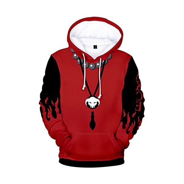 YIMIAO Femmes Hommes 3D One Piece Japonais Anime Sweats à Capuche Unisex Pullover Ace Luffy Sweatshirt Hoodie L 