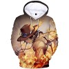 YIMIAO Femmes Hommes 3D One Piece Japonais Anime Sweats à Capuche Unisex Pullover Ace Luffy Sweatshirt Hoodie L 