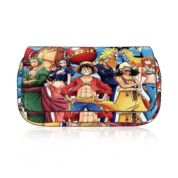 CBOSNF One Piece Sac à Stylo Sac à Crayons en Toile Grande Capacité,One Piece Trousse Crayons,Étudiant Papeterie Toile Zipper