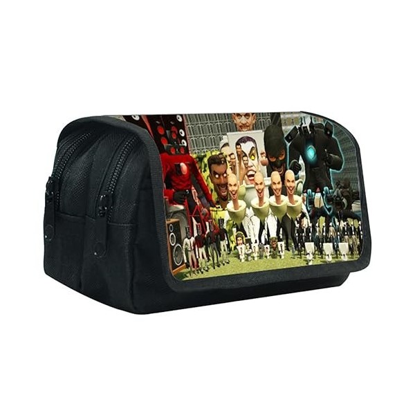 CBOSNF One Piece Sac à Stylo Sac à Crayons en Toile Grande Capacité,One Piece Trousse Crayons,Étudiant Papeterie Toile Zipper