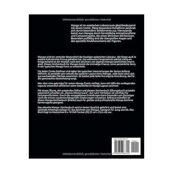 Manga Zeichenbuch: 150 leere Seiten mit wechselnden Seitenlayouts.: Das Skizzenbuch / Notizbuch für Anime / Manga / Comic