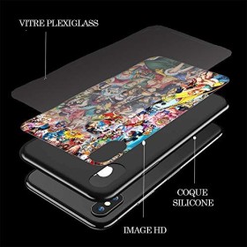 MACOQUEPERSO iPhone XR, Coque iPhone XR One Piece a laffiche - Coque, iPhone XR Coque, Pare-Choc Souple en Silicone avec Coq