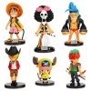 IFHDO Décoration de Gâteau Mini Poupée, 6 pièces One Piece Doll Figurines, One Piece Mini Figurine, Ensemble de Mini Figurine