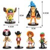 IFHDO Décoration de Gâteau Mini Poupée, 6 pièces One Piece Doll Figurines, One Piece Mini Figurine, Ensemble de Mini Figurine