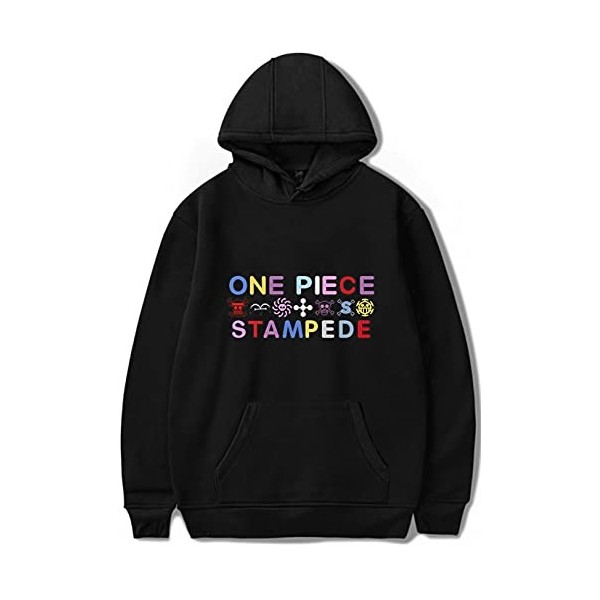 YIMIAO Femmes Pull One Piece Sweat à Capuche Japonais Anime Imprimer Ace Hoodie Hommes Unisexe Luffy Pullover Sweatshirts M 