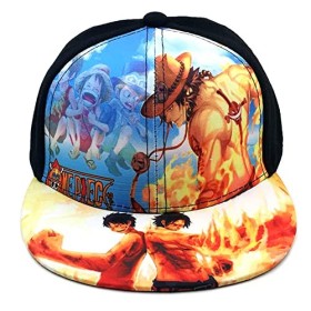 Casquette Enfant Garcon, One Piece Casquette Baseball Casquettes Réglable Baseball Casquette avec Motif Dessin Animé pour Spo