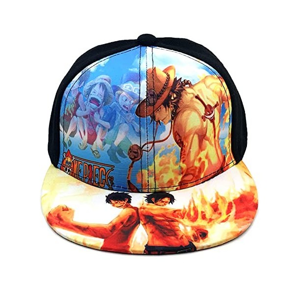 Casquette Enfant Garcon, One Piece Casquette Baseball Casquettes Réglable Baseball Casquette avec Motif Dessin Animé pour Spo