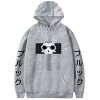 YIMIAO Sweat à Capuche One Piece Japonais Anime Sweatshirt Unisex Ace Pullover Hooded Luffy Hoodie Hommes Femmes L 