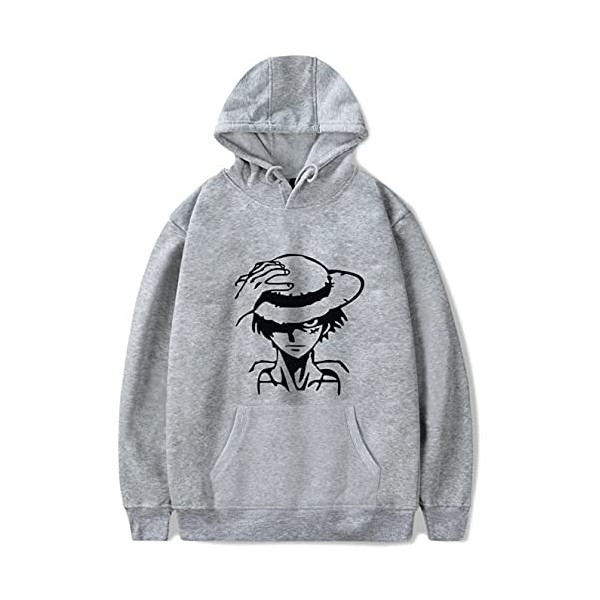 YIMIAO Homme Femme Sweats à Capuche Unisexe One Piece Ace Hoodie Garçon Vetement de Sport Pull Japanese Anime Luffy Pullover 