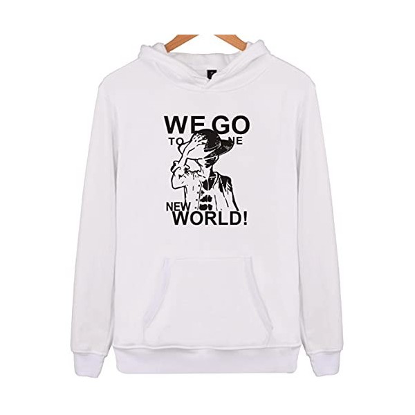 YIMIAO Homme Femme Sweats à Capuche Unisexe One Piece Ace Hoodie Garçon Vetement de Sport Pull Japanese Anime Luffy Pullover 