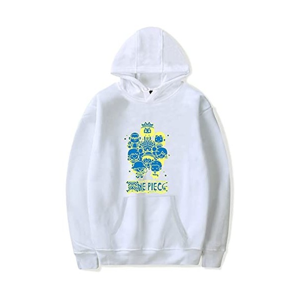 YIMIAO Homme Femme Sweats à Capuche Unisexe One Piece Ace Hoodie Garçon Vetement de Sport Pull Japanese Anime Luffy Pullover 