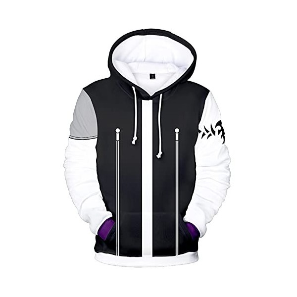 YIMIAO Enfants Impression en 3D Sweat à Capuche Fairy Tail Pullover Japonais Animé Cosplay Gray Natsu Manches Longues Sweat-S