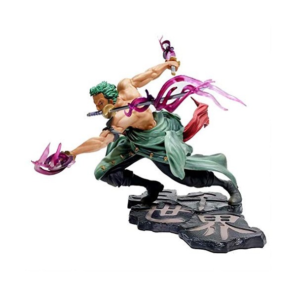 Roronoa Zoro Figurine One Piece Figurine Anime Sauron Trois Swords Zoro Statue Trois Mille Mondes Zoro Figurine en PVC Person