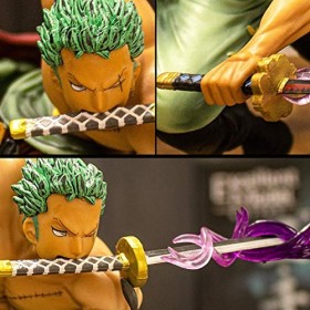 Roronoa Zoro Figurine One Piece Figurine Anime Sauron Trois Swords Zoro Statue Trois Mille Mondes Zoro Figurine en PVC Person