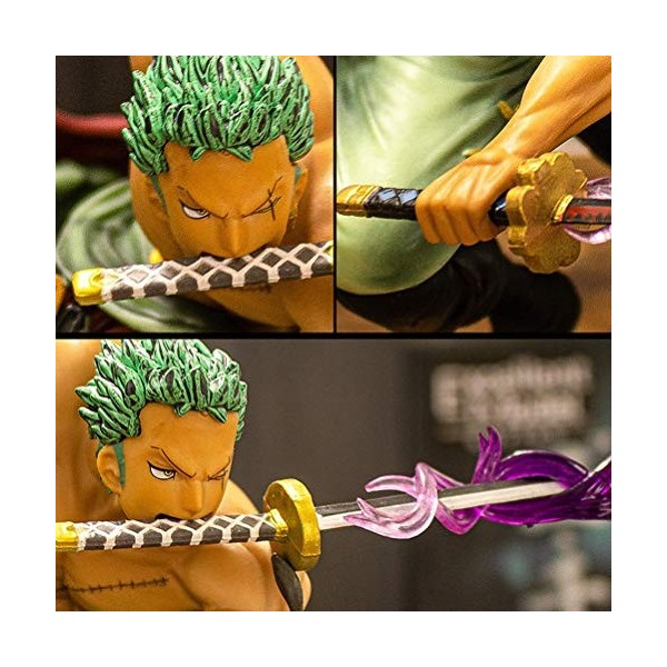 Roronoa Zoro Figurine One Piece Figurine Anime Sauron Trois Swords Zoro Statue Trois Mille Mondes Zoro Figurine en PVC Person