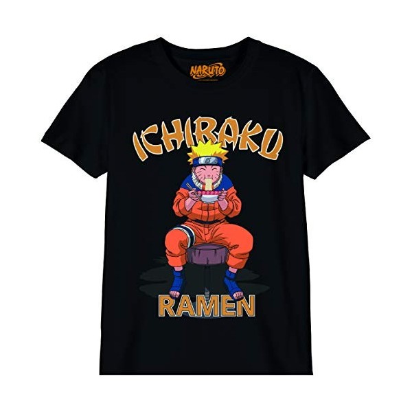 cotton division BONARUTTS016 T-Shirt, Noir, 12 Ans Garçon