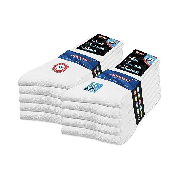 SOXCO 10 Paires Chaussettes de Sport Homme Helicopter Socks, Lot de 10 Paires EU 43-46, Blanc Solide 