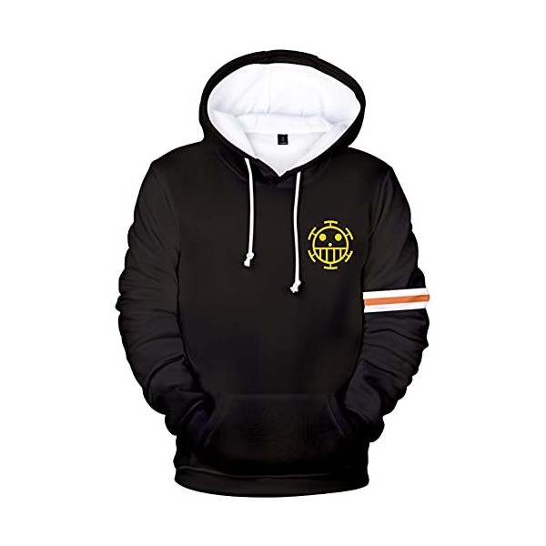 YIMIAO Femmes Pull One Piece Japonais Anime 3D Imprimer Luffy Hoodie Hommes Sweat à Capuche Unisexe Ace Pullover S 