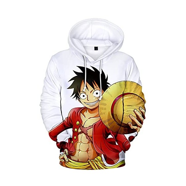 YIMIAO Femmes Pull One Piece Japonais Anime 3D Imprimer Luffy Hoodie Hommes Sweat à Capuche Unisexe Ace Pullover S 