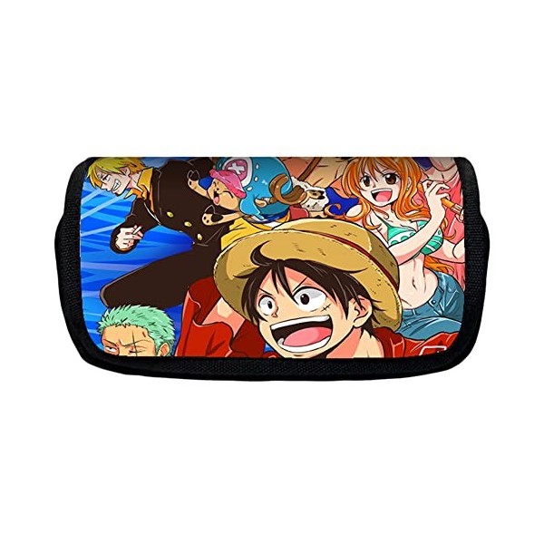 LGQHCE One Piece Trousses à Crayons Grande Capacité Étui à Crayons One Piece Sac a Crayons Enfants 3D Sac de Papeterie Trouss