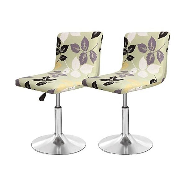 Housse Tabouret de Bar en Velours Lot de 2/4/6 Extensible Couvre de Tabouret de Bar de pub Couverture de Tabouret Haute Houss