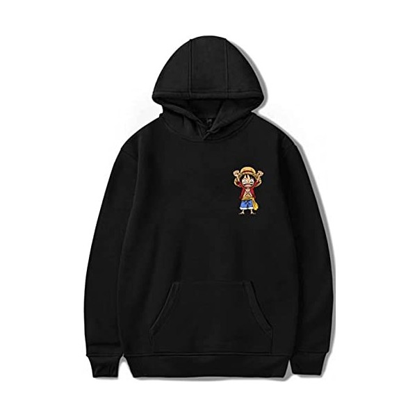 YIMIAO Homme Femme Sweats à Capuche Unisexe One Piece Ace Hoodie Garçon Vetement de Sport Pull Japanese Anime Luffy Pullover 