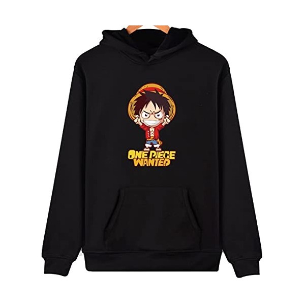 YIMIAO Homme Femme Sweats à Capuche Unisexe One Piece Ace Hoodie Garçon Vetement de Sport Pull Japanese Anime Luffy Pullover 