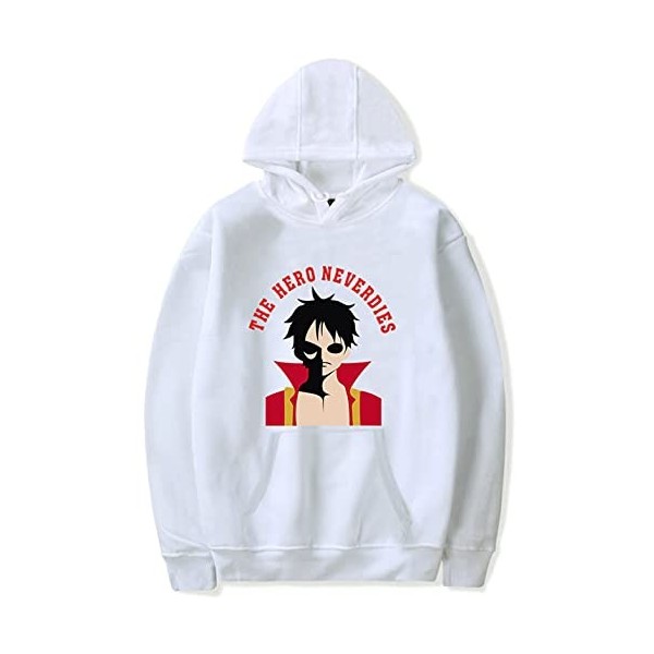 YIMIAO Homme Femme Sweats à Capuche Unisexe One Piece Ace Hoodie Garçon Vetement de Sport Pull Japanese Anime Luffy Pullover 