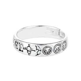 Anime pour One Piece Anneaux pour Luffy Ace Law Réglable Anneau Femmes Hommes Cospaly Cadeau, Collier Pendentif Bijoux, 1 Pcs