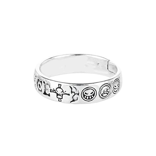 Anime pour One Piece Anneaux pour Luffy Ace Law Réglable Anneau Femmes Hommes Cospaly Cadeau, Collier Pendentif Bijoux, 1 Pcs