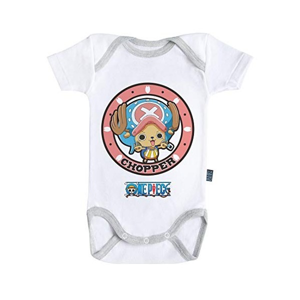 Baby Geek Emblème Chopper - One Piece - Body Bébé manches courtes 3-6 mois 