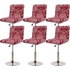 Housse Tabouret de Bar en Velours Lot de 2/4/6 Extensible Couvre de Tabouret de Bar de pub Couverture de Tabouret Haute Houss
