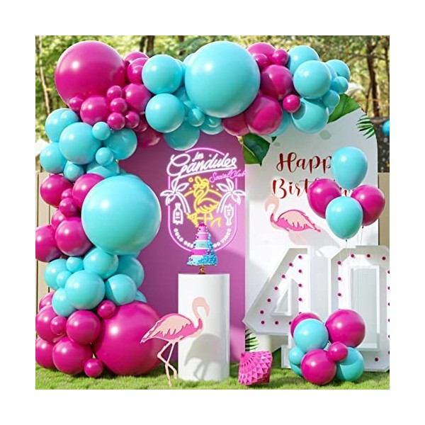 Kit darche de ballons rouges et noirs, kit de guirlande de ballons noirs et rouges, ballons en latex rouge et noir, différen