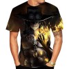 Anime Pattern T-Shirt Homme T-Shirts Unis à Col V Homme Demi-Manches Minces De Couleur Unie Haut Confort Chemise à Bas Extens