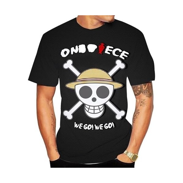 Anime Pattern T-Shirt Homme T-Shirts Unis à Col V Homme Demi-Manches Minces De Couleur Unie Haut Confort Chemise à Bas Extens