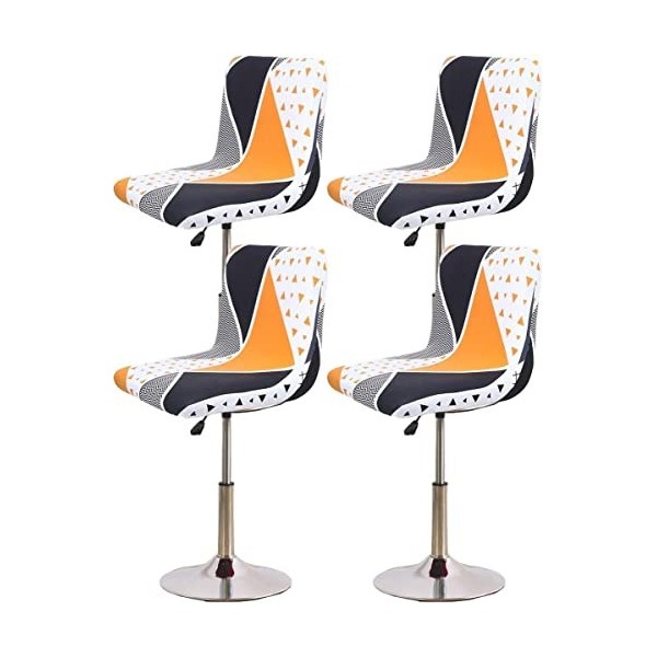 Housse Tabouret de Bar en Velours Lot de 2/4/6 Extensible Couvre de Tabouret de Bar de pub Couverture de Tabouret Haute Houss