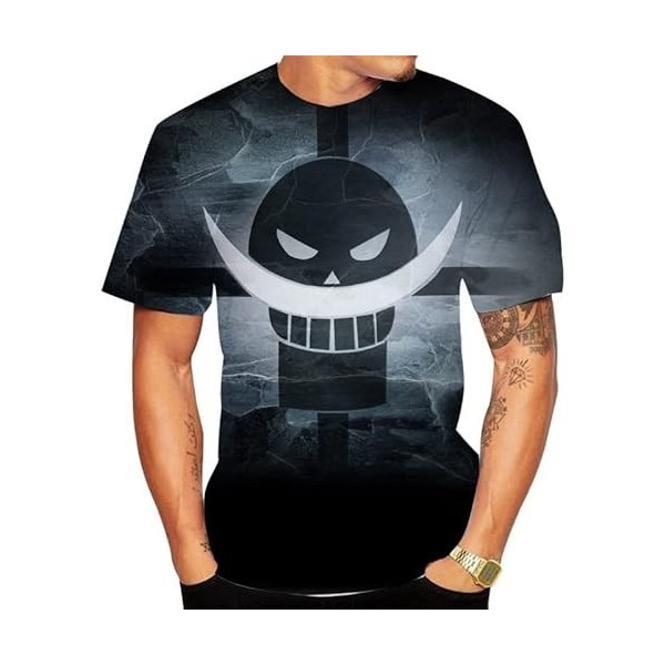 Anime Pattern T-Shirt Homme T-Shirts Unis à Col V Homme Demi-Manches Minces De Couleur Unie Haut Confort Chemise à Bas Extens